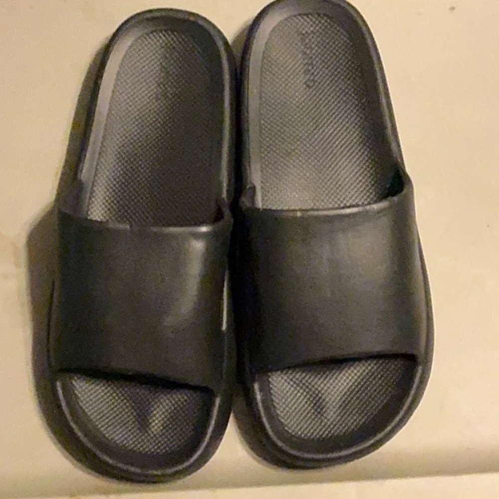 Black Slide Sandals